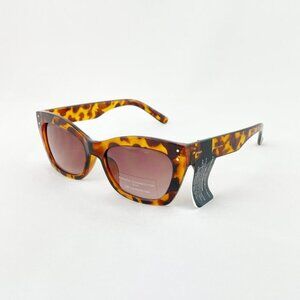 French Connection Cat Eye Sunglasses Havana Amazon.com: French Connection Freya Round Cat Eye Sunglasses  main image 2